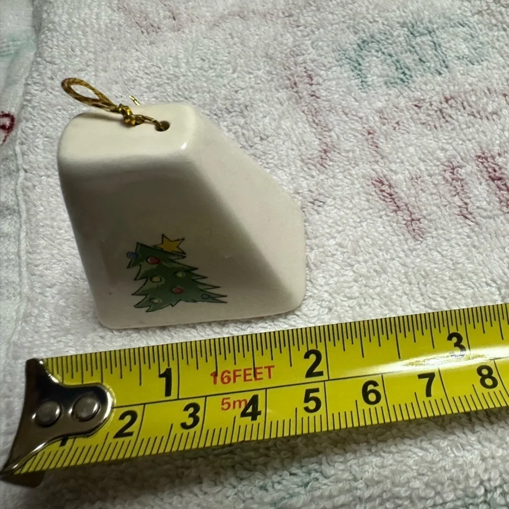 Christmas Tree Ceramic Bell Ornament